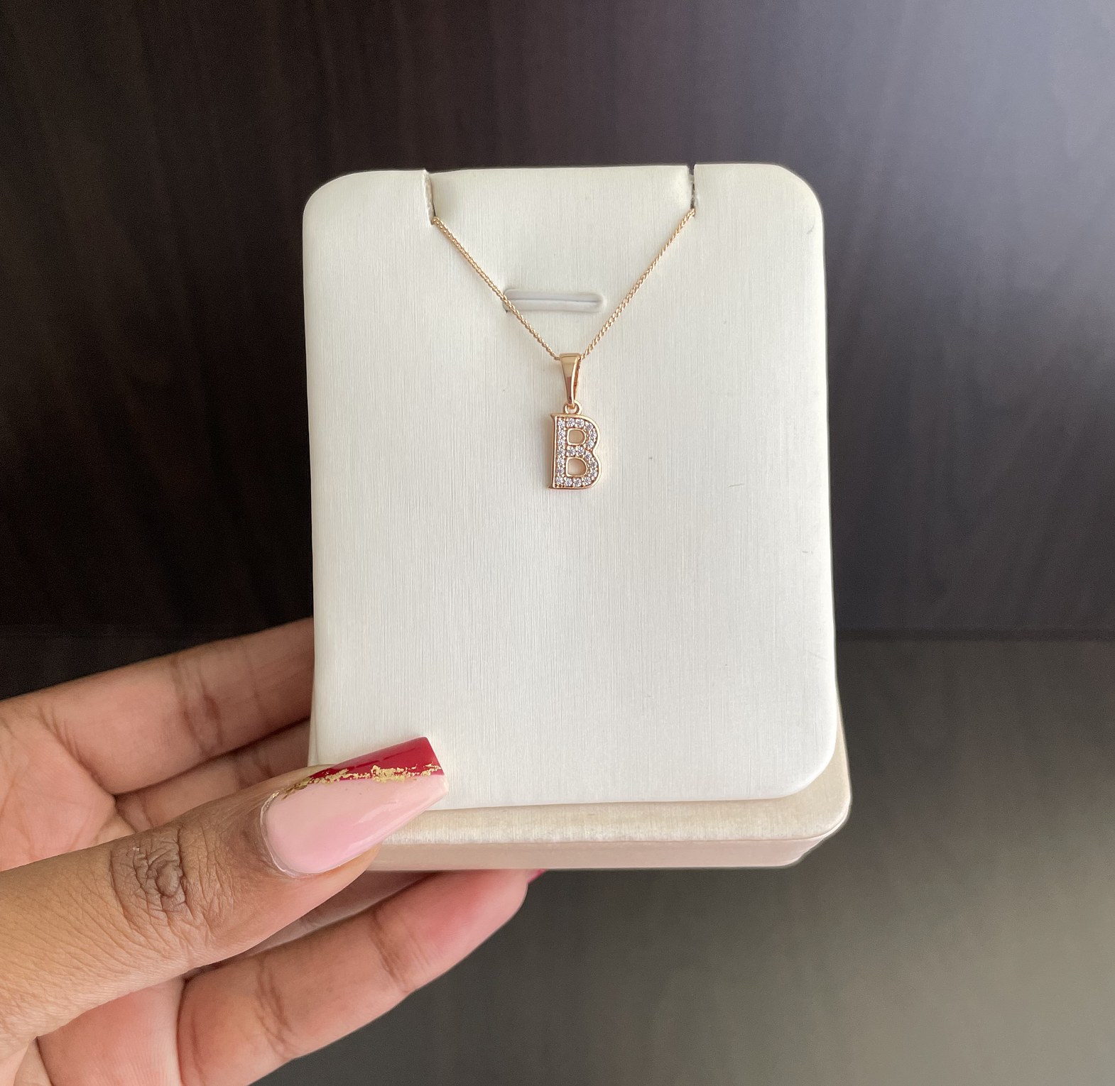 Initial Necklace - B image