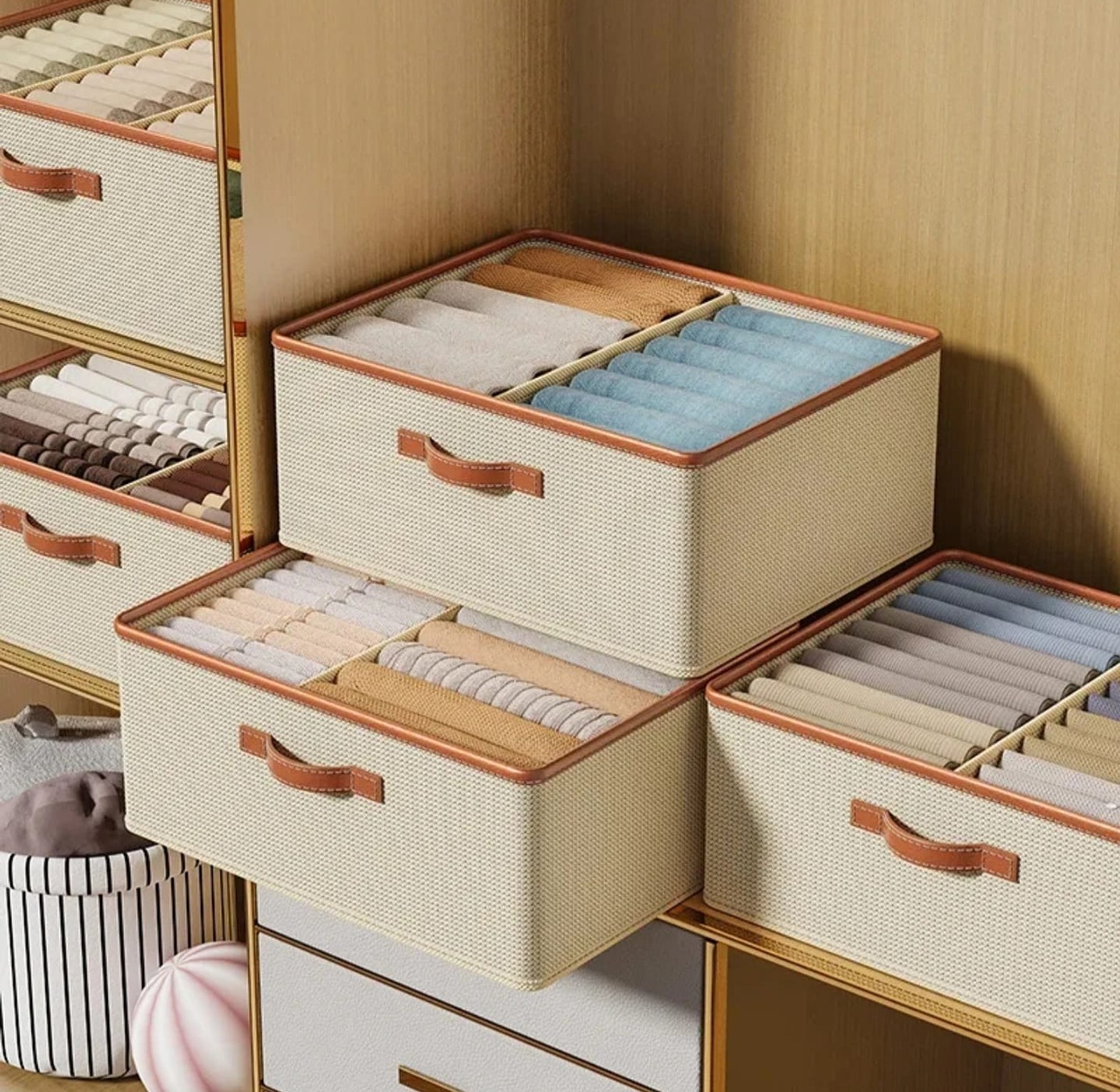 Foldable Closet Organizer with Removable Dividers image
