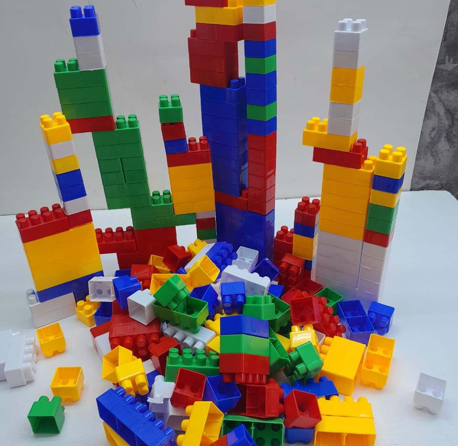 130-Piece Large Toddler Building Blocks Set, STEM Toy for Kids 1-5yrs image