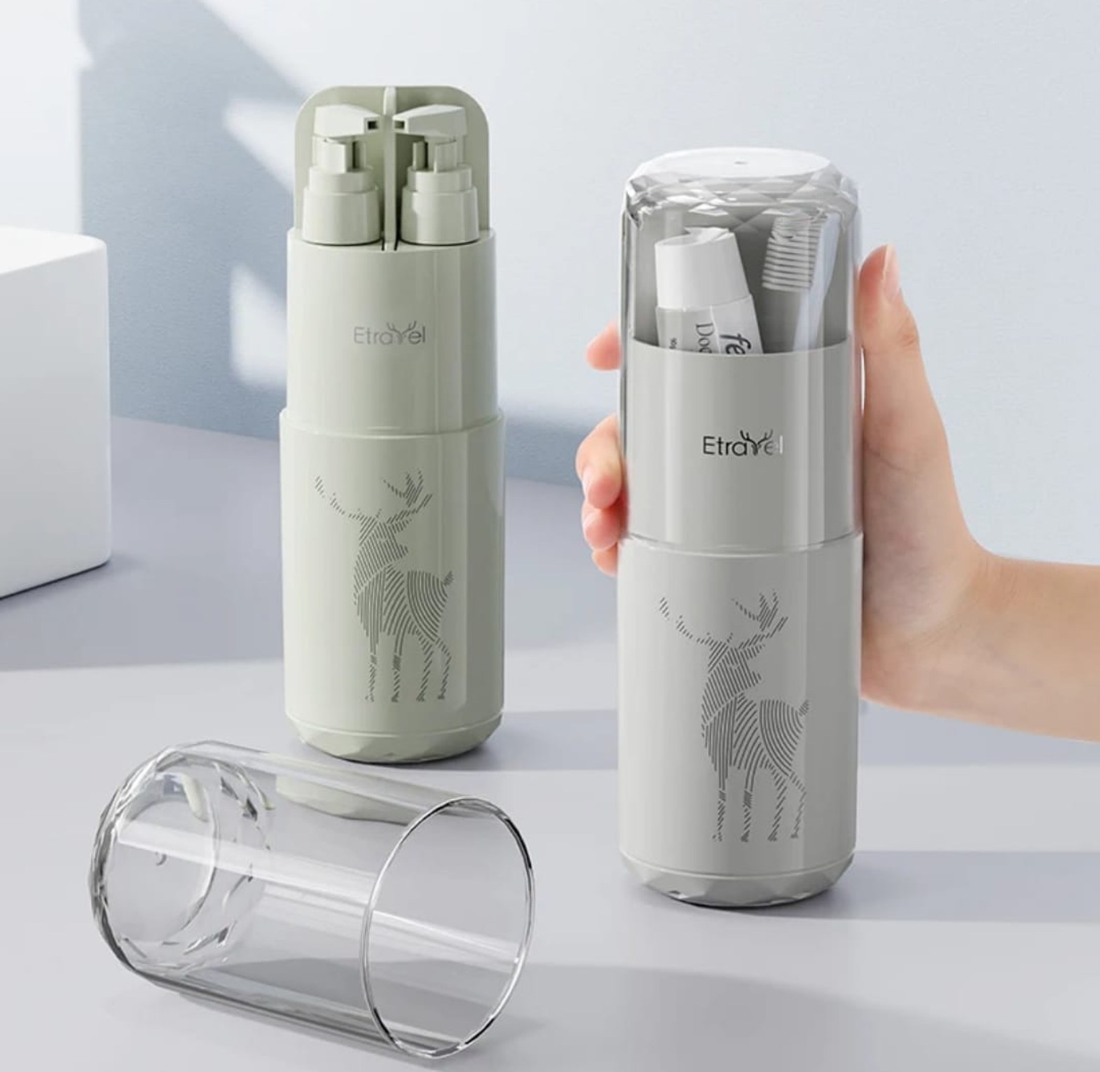 Etravel 7-in-1 Multifunctional Portable Travel Toothbrush and Toiletry Organizer image