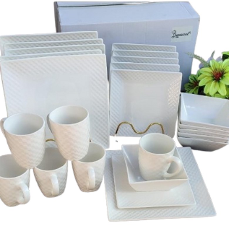 24-piece ceramic dinner set.  image