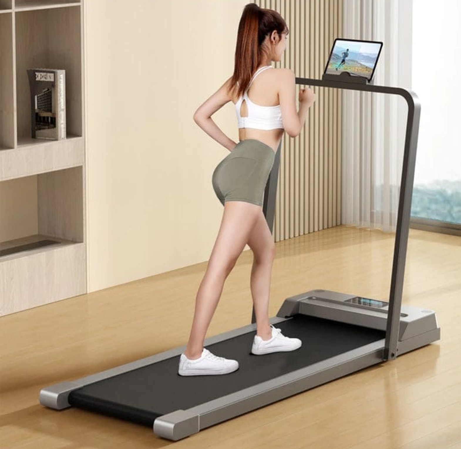 Walking Pad. Portable Motorised Foldable Treadmills/Walking Pad with Remote image