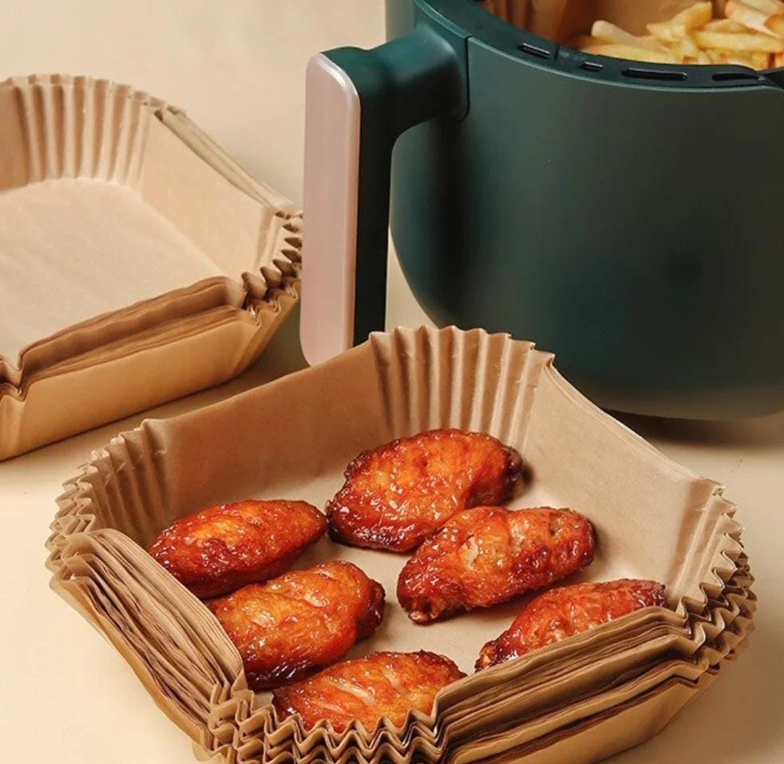 50 pcs set Nonstick air fryer papers/air frier liners image
