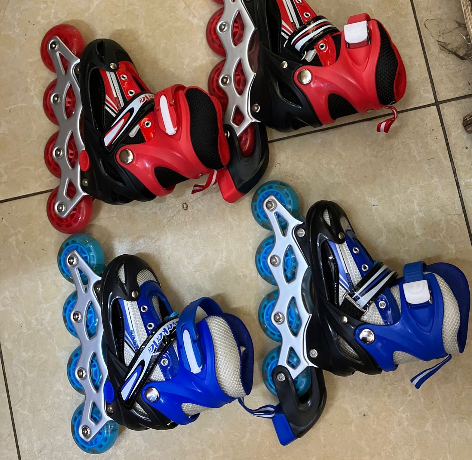 SKATE SHOE. Skating Shoes With Guards And Helmet From Size 31 to 42 image