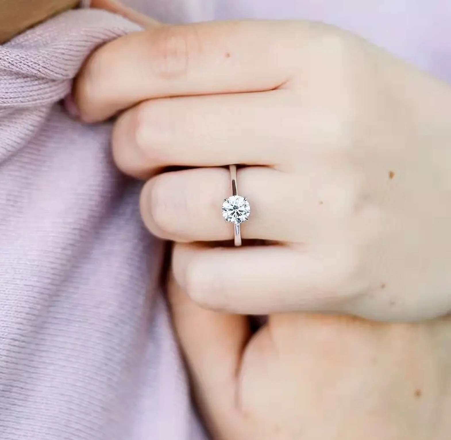 Vintage sterling silver engagement proposal ring image