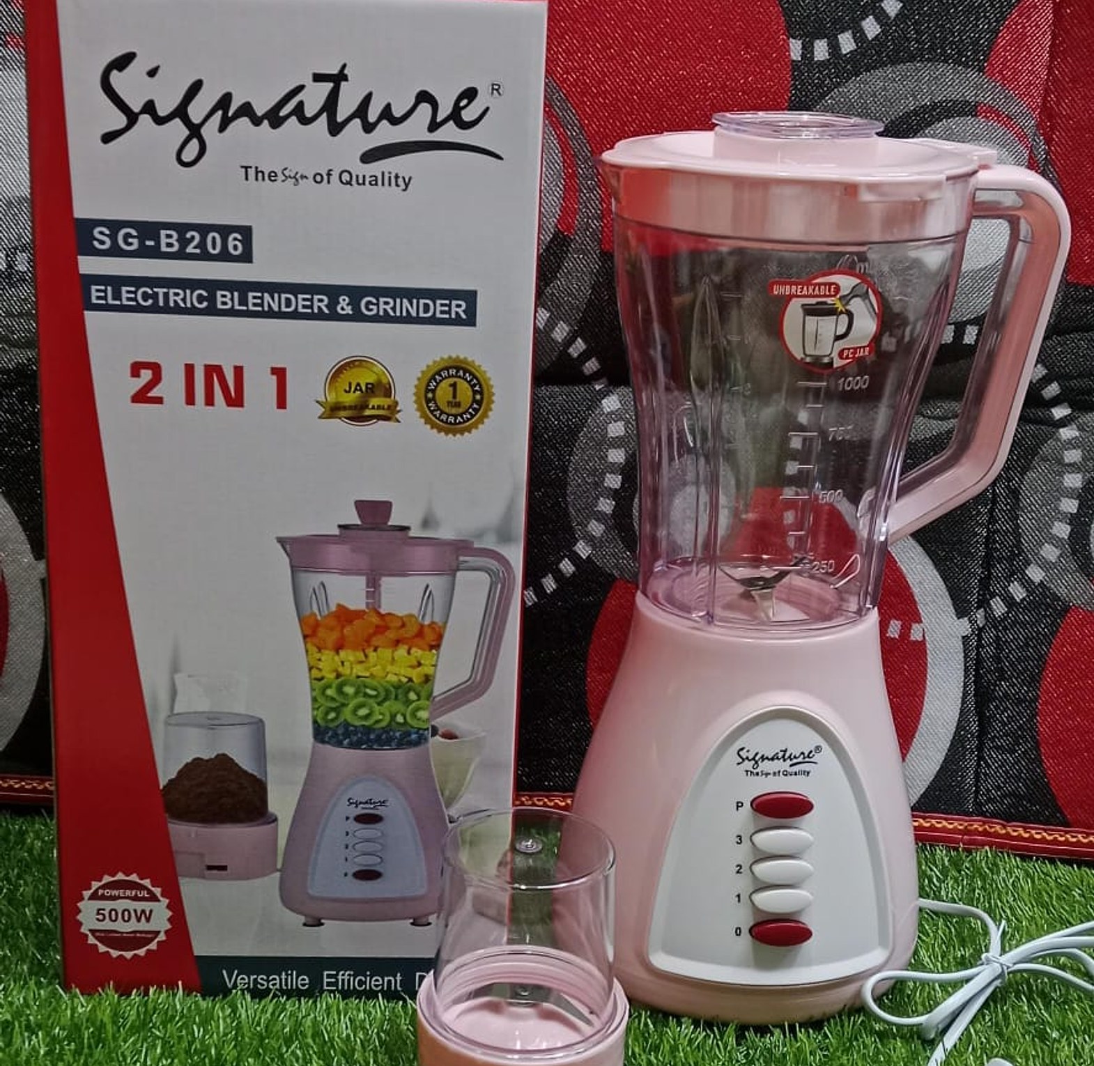 Blender. Signature Multifunction Commercial Countertop Grade 2 In 1 Blender & Grinder Jar. VERY GOOD QUALITY HIGHLY RECOMMENDED image