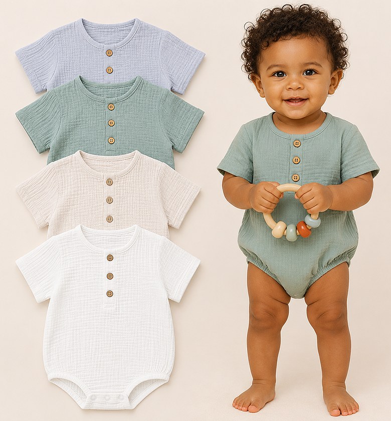 Muslin Bubble Romper image