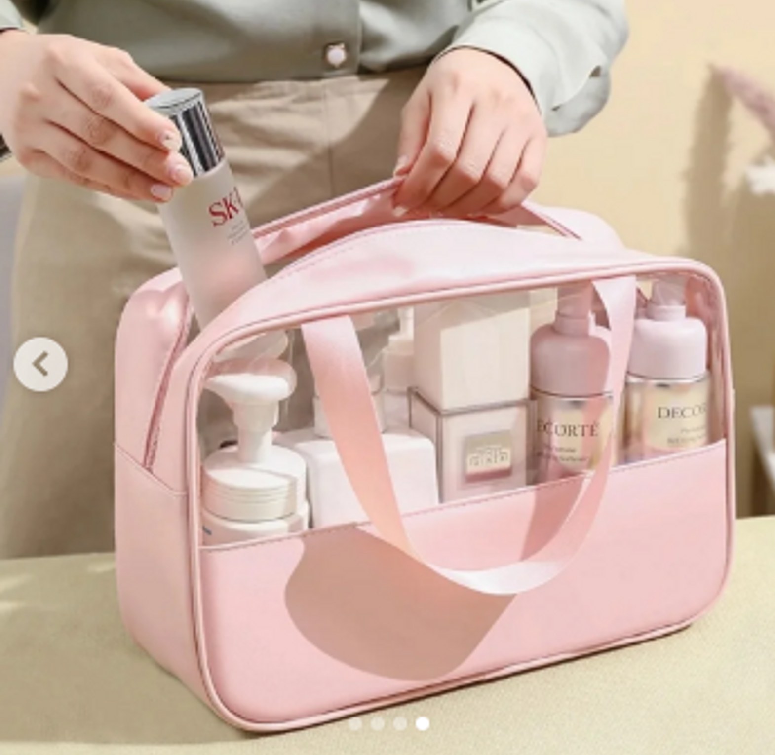 3 Pcs Waterproof Cosmetic & Toiletries Wash Bag Set image