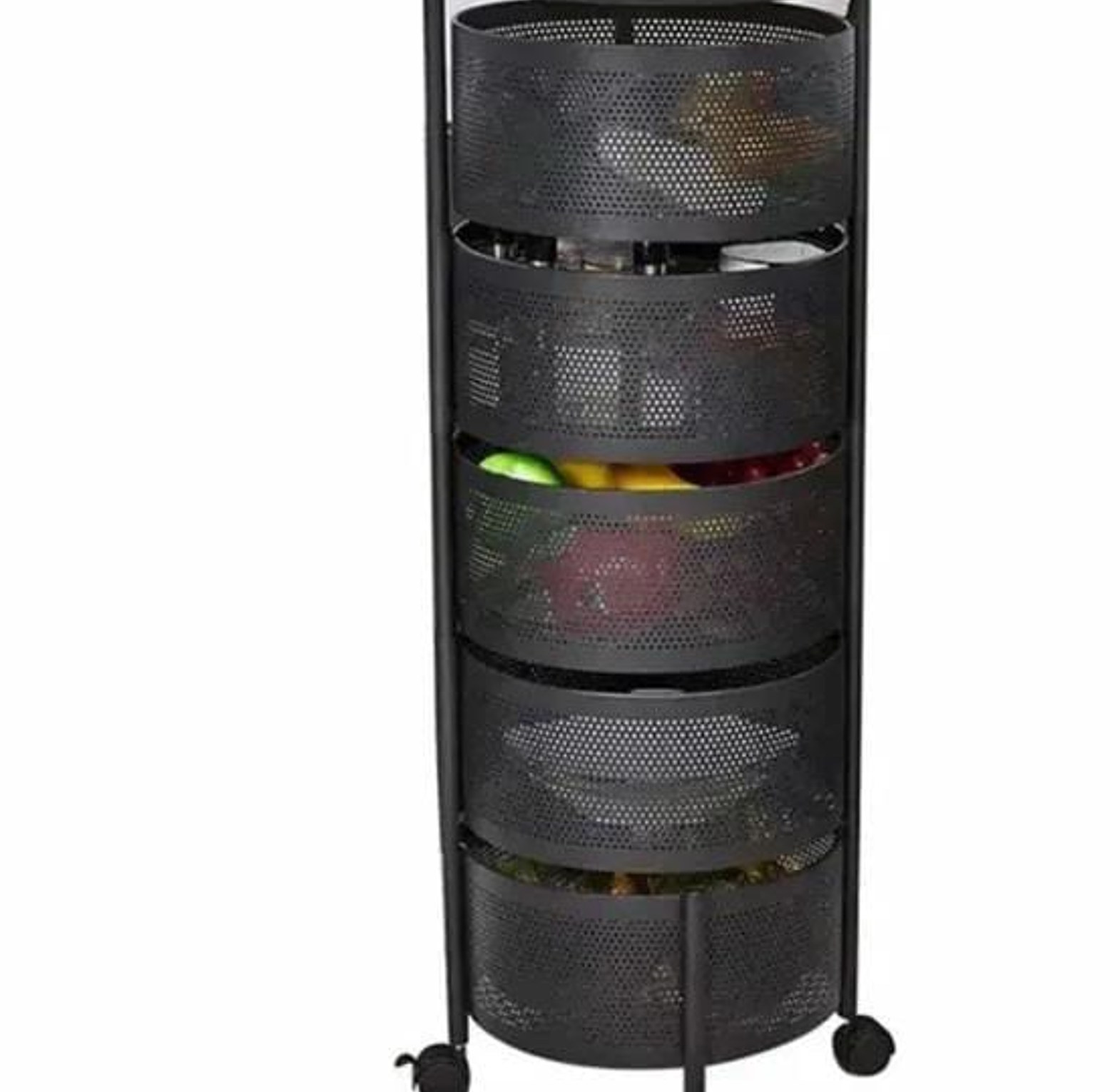 AuraSpin 5-Tier Rotating Kitchen Utility Cart image