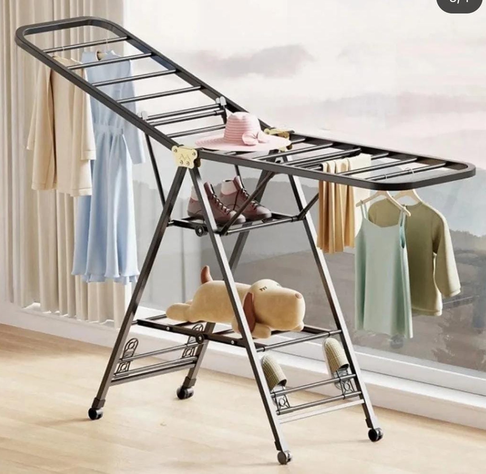 Foldable cloth drying rack image