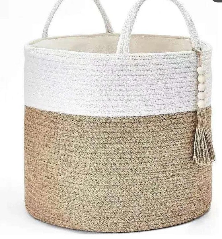 Wooven decorative laundry/toys basket image