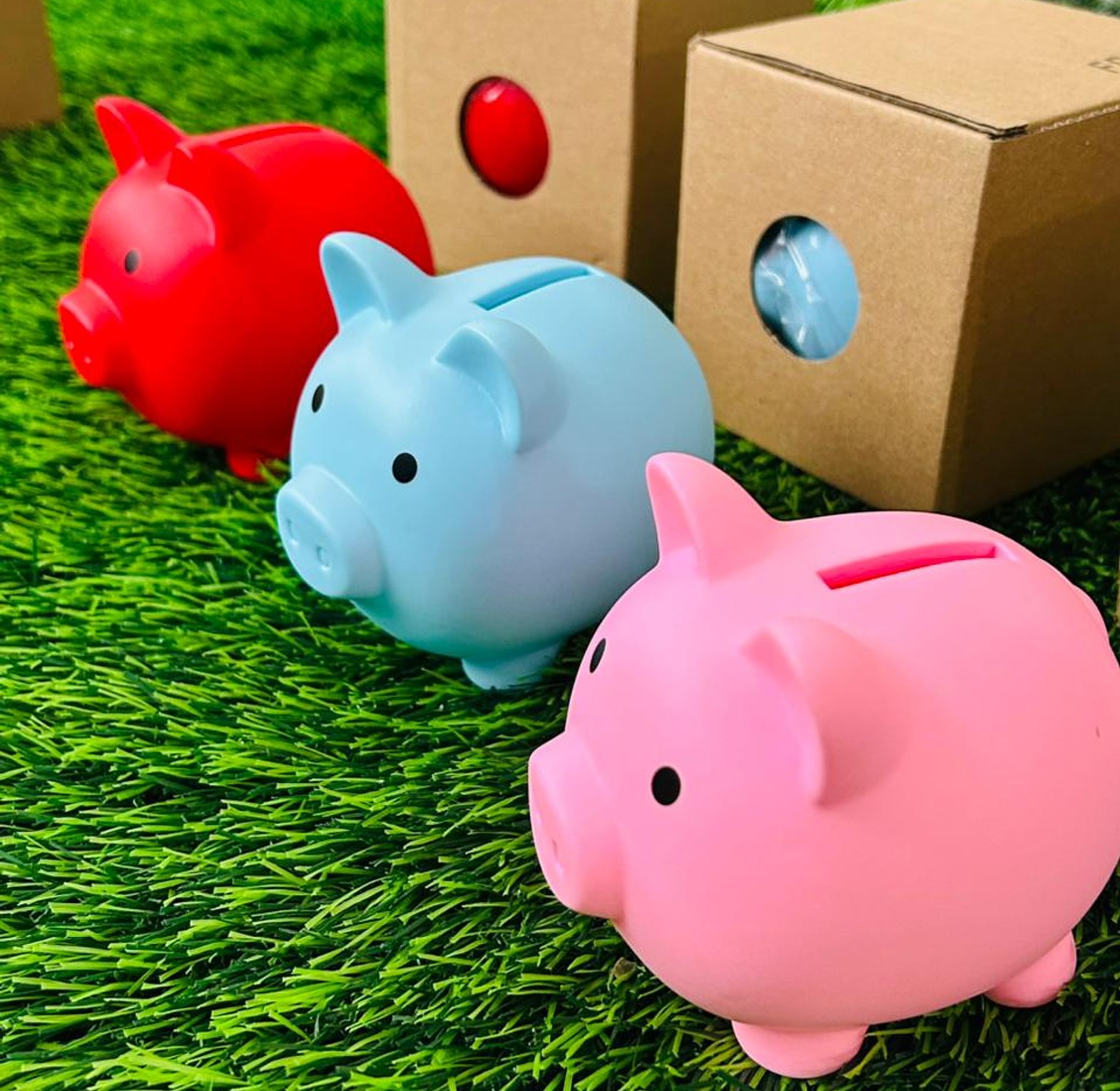 Cute Piggy Bank Coin Saving Box for Kids – Durable Plastic Money Bank with Coin Slot, Unisex Gift image