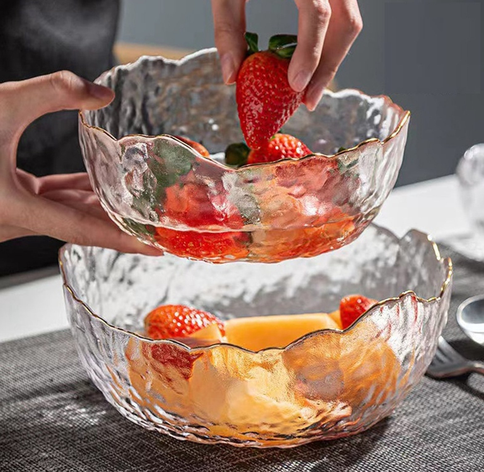 Transparent Gradient Glass Bowl image