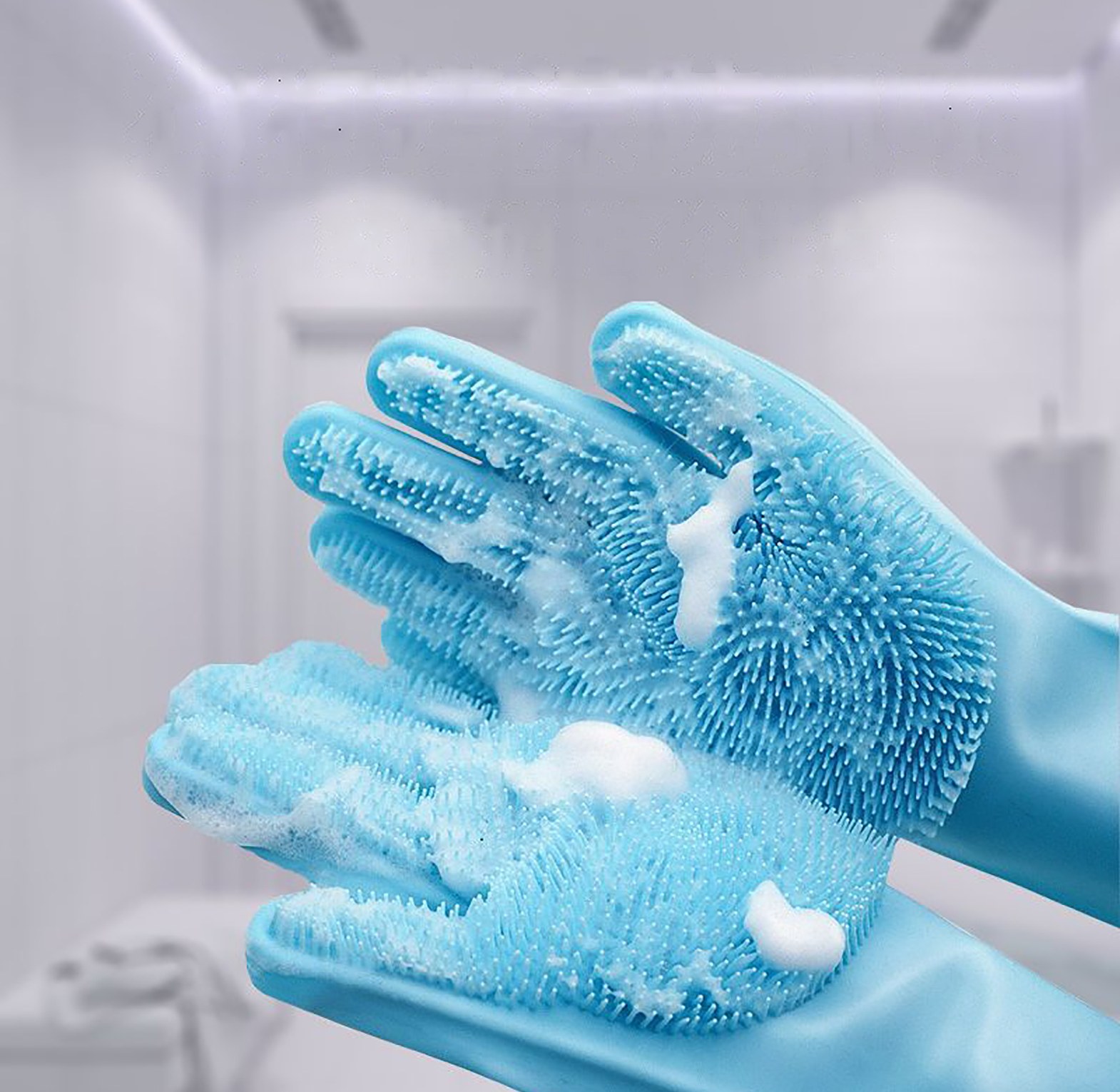 Pet Grooming And Cleaning Gloves image