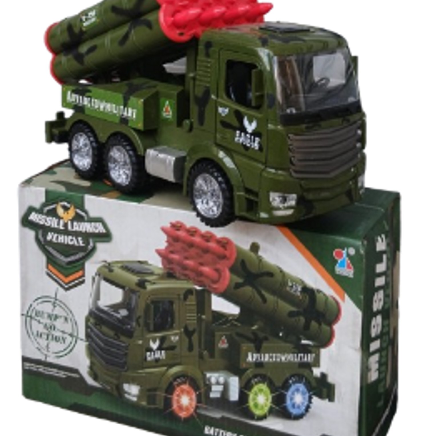 Missile launch vehicle with lights and music Battery Powered image