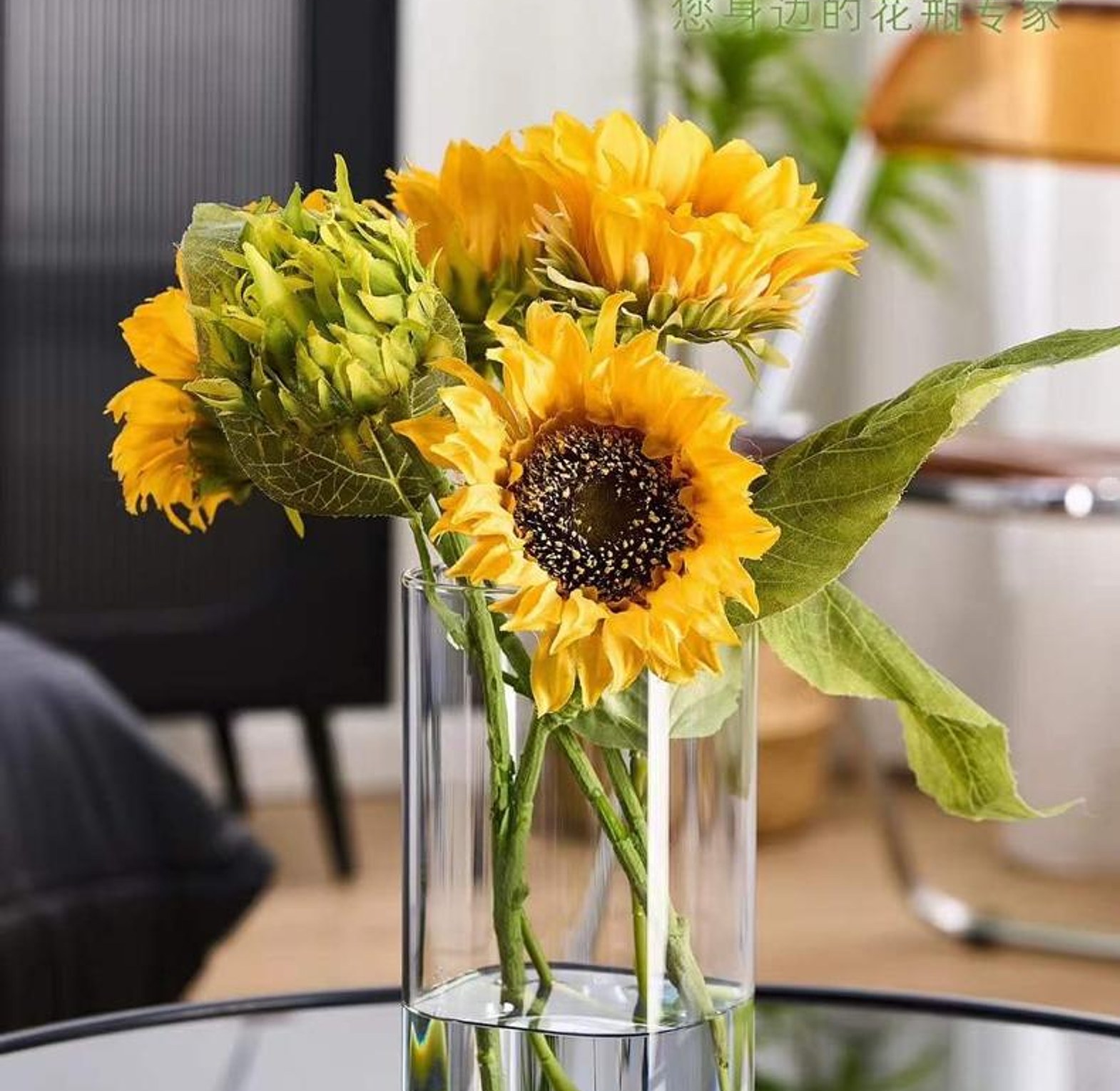 Modern creative clear  glass vase  image