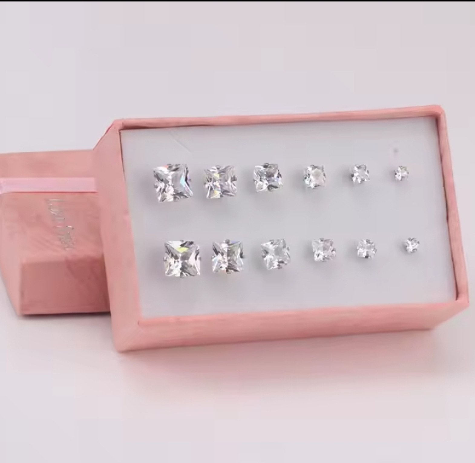 6 pairs of Small stainless steel, zirconia and studs. image