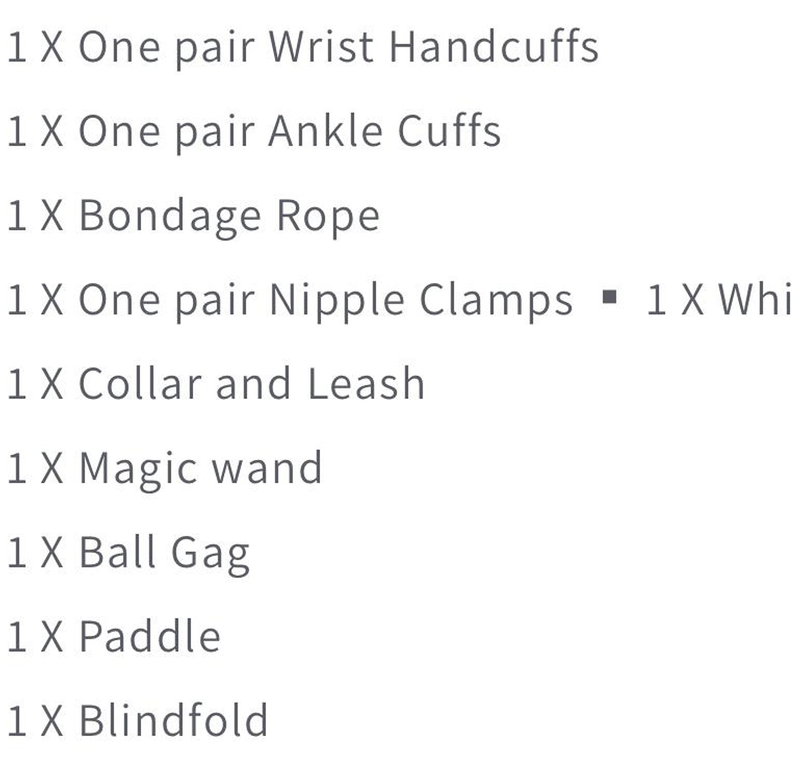 Adult Restraints BDSM Bondage Restraint Set Sex Handcuffs Whip Sex Toys for Women Adult Fetish image