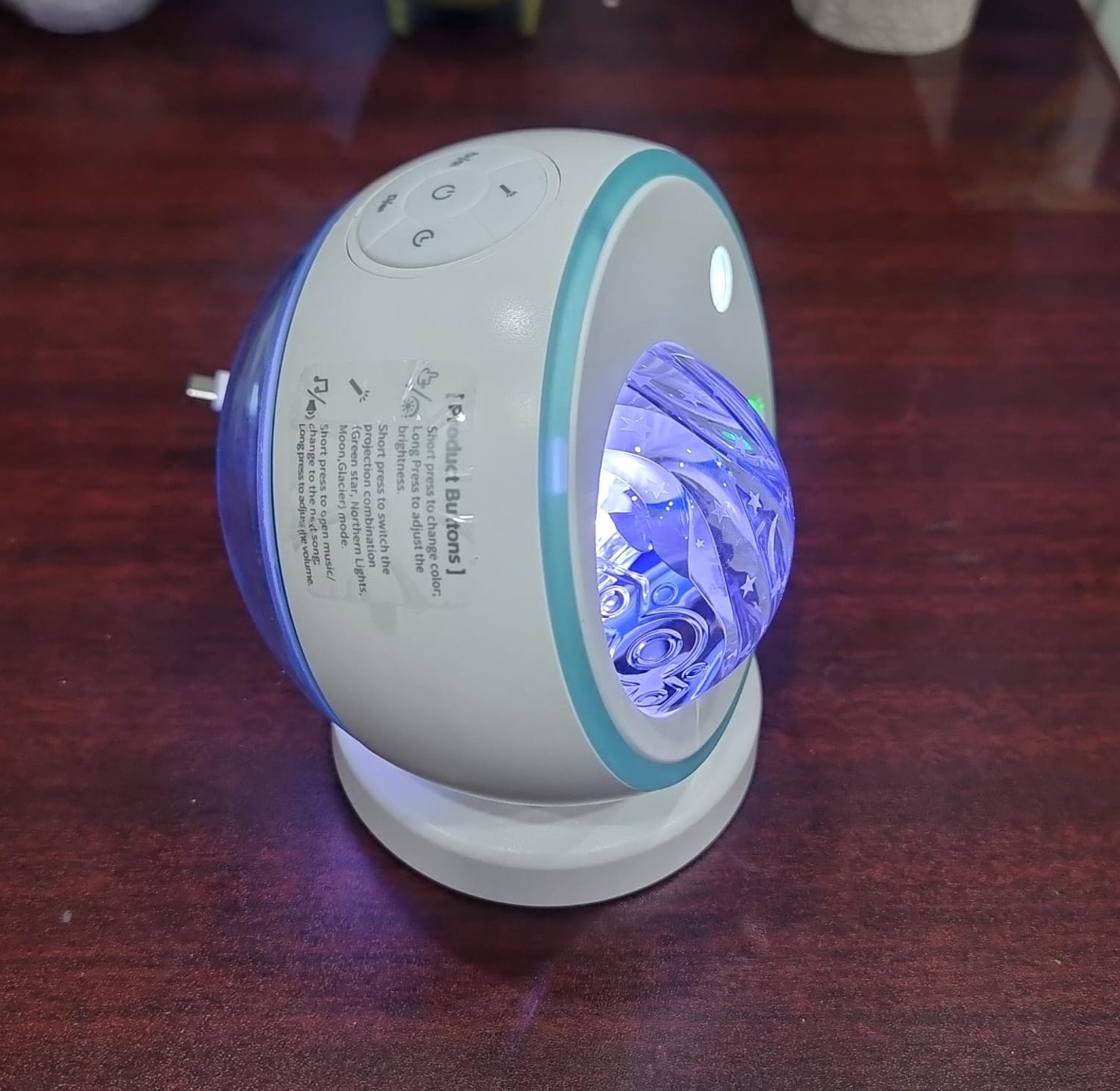 7-in-1 Galaxy Star Projector Night Light with 15 Nature Sounds, 7 Moon Phases & Auto-Shutoff - LED Galaxy Lamp for Room Decor image