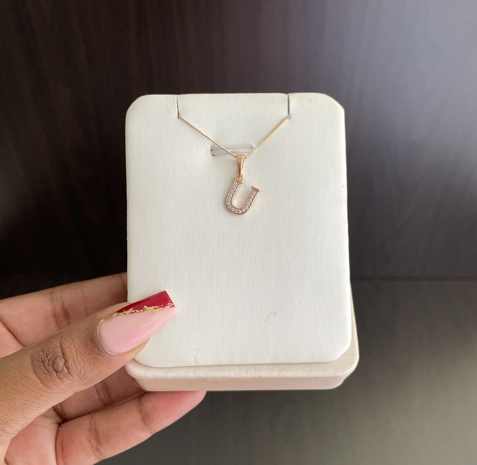 Initial Necklace - U image