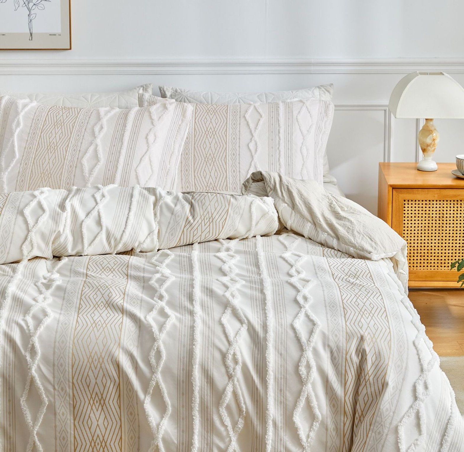 Extra big luxury textured Duvet cover set  image