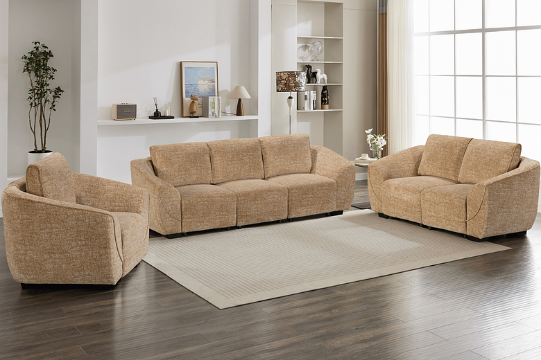 MONROE 6 Seater Fabric Sofa (3+2+1) image