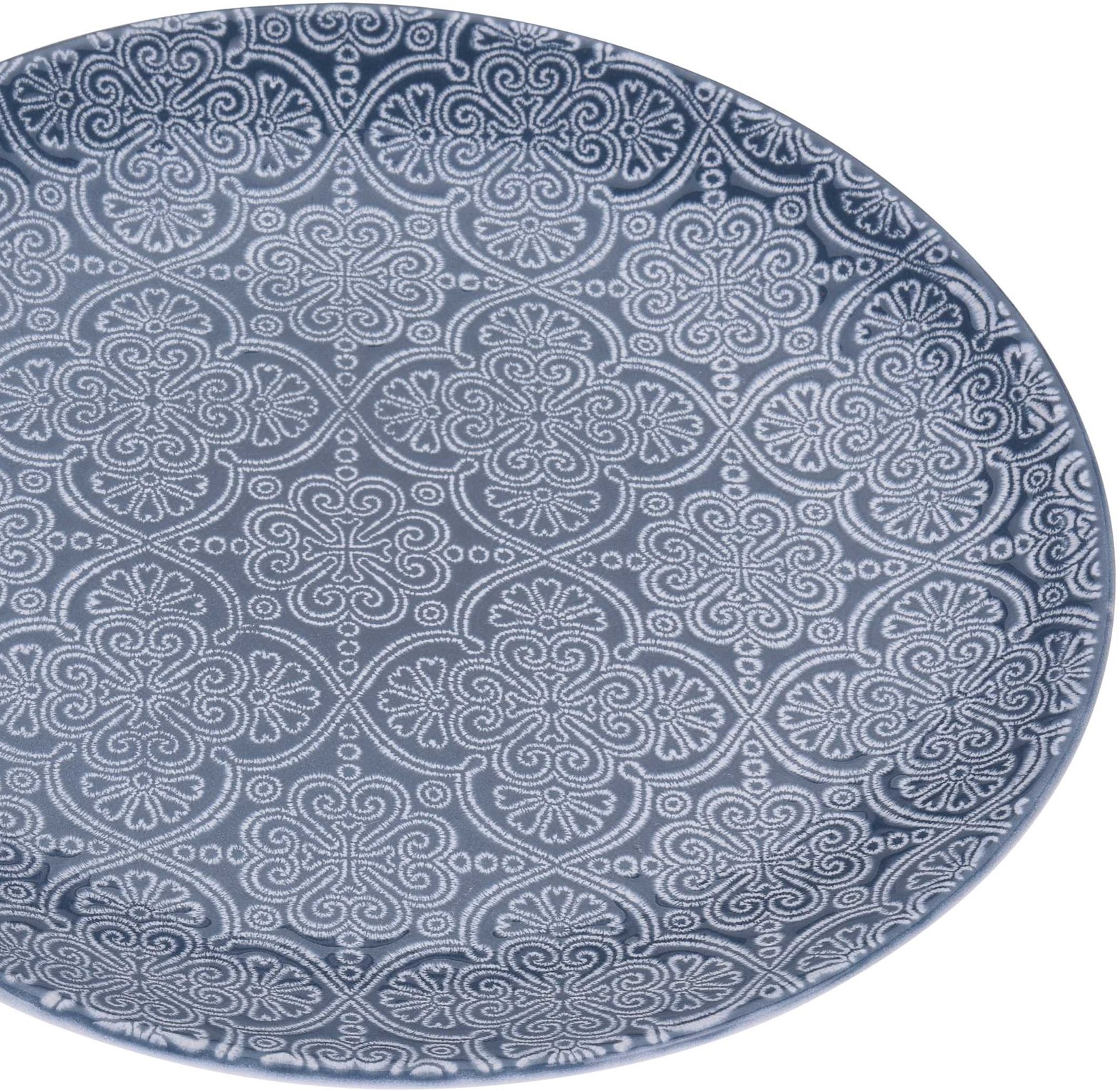 PLATE 27CM STONEWARE 4ASS image