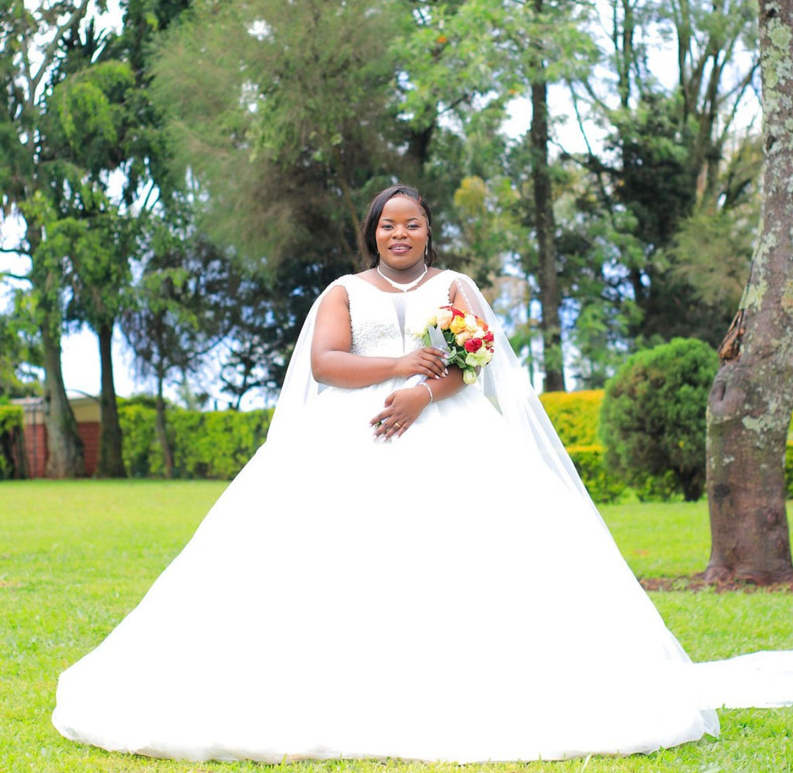 Bridal Cape Majesty Wedding Gown - FOR HIRE image