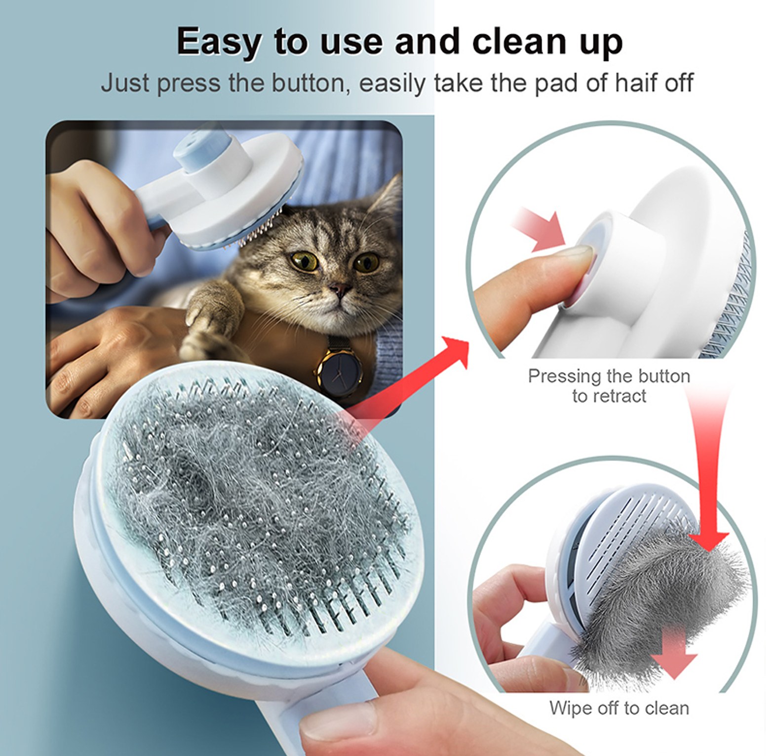 Pet Cat and Dog Hair Brush Comb image