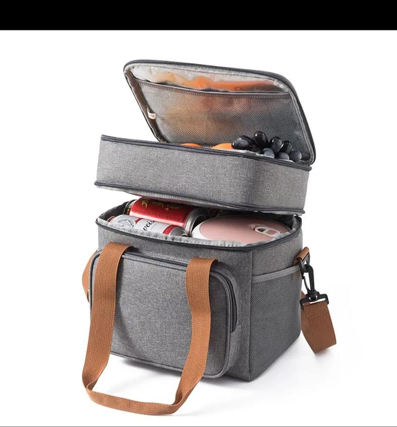 Dual-Compartment Thermal Insulated Cooler Bag image