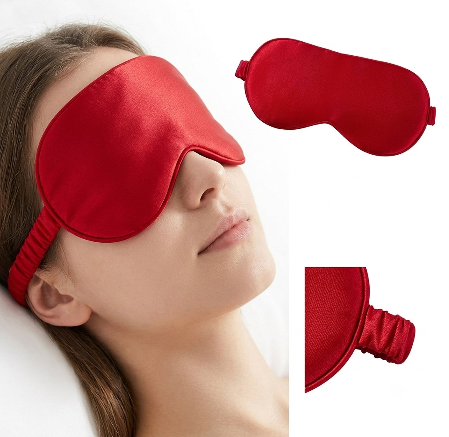 Silk Sleep Mask 100% Blackout Soft Eye Blindfold for Sleeping & Travel - Comfortable Night Eyemask image
