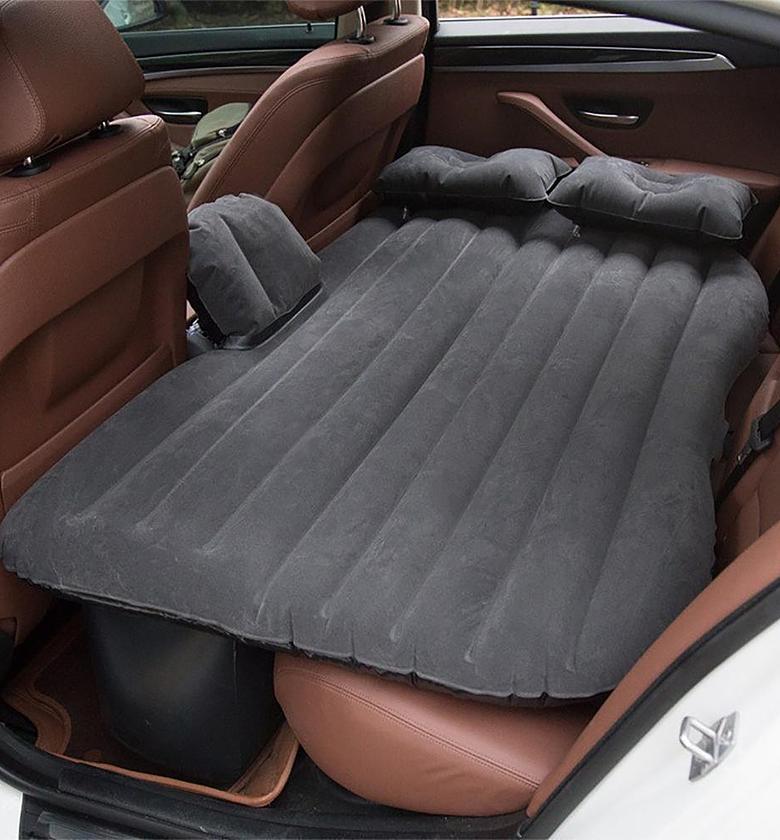 Universal Inflatable Car Mattress Back Seat Air Bed with Electric Pump and Pillows for Travel Camping and Road Trips image
