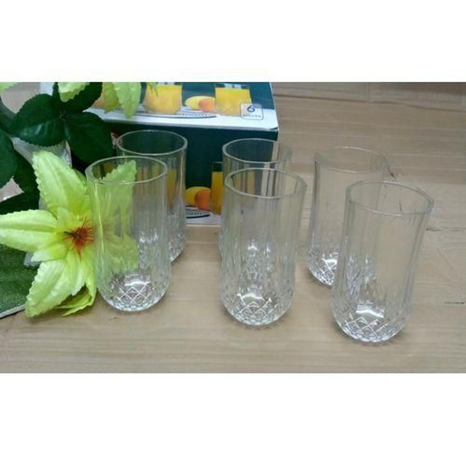 Glass Long Diamond glasses Set 6 Pcs image