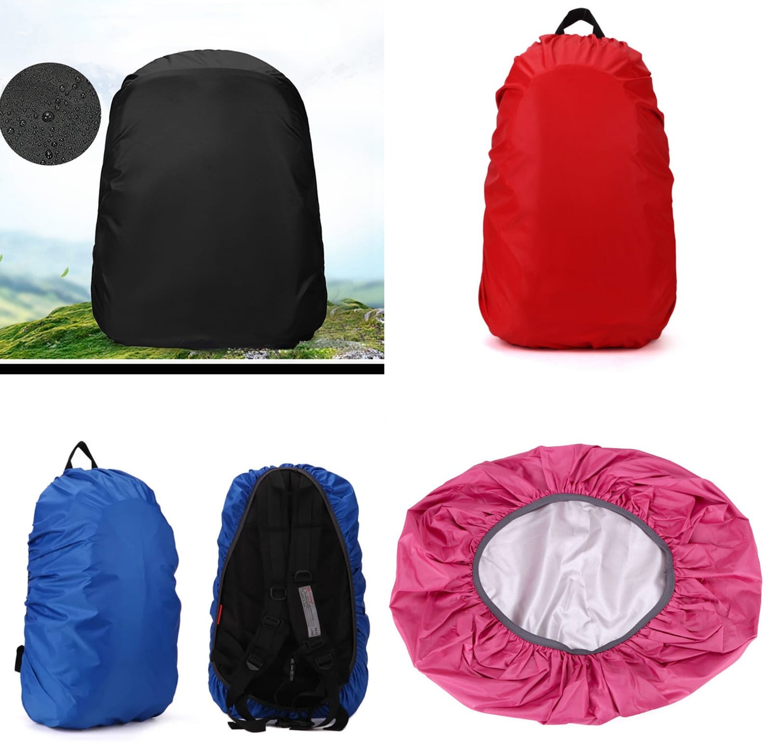 Universal Waterproof Backpack Rain Cover with Anti-Slip Cross Buckle image