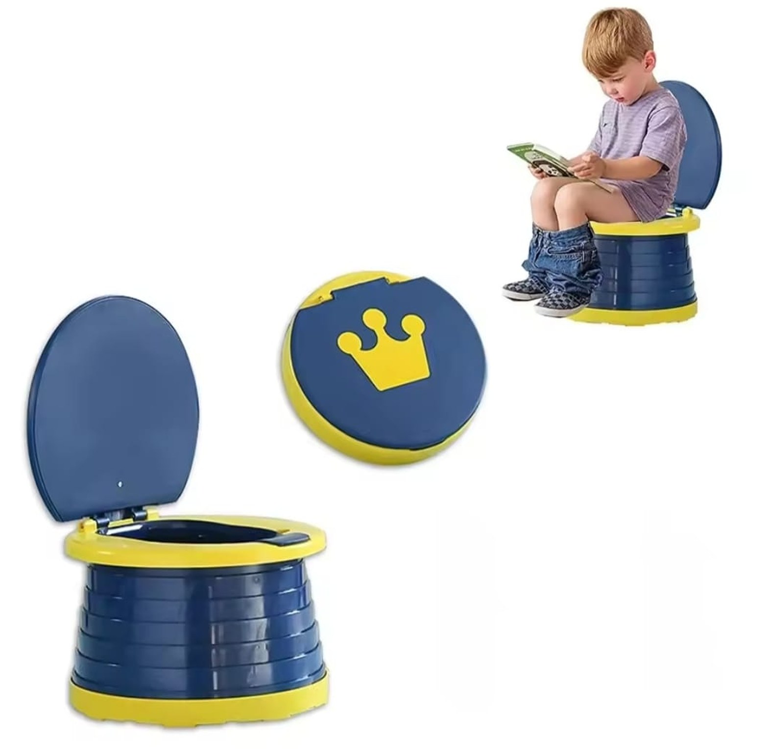 Portable Baby Potty, Travel Toilet Seat for Kids, Foldable image