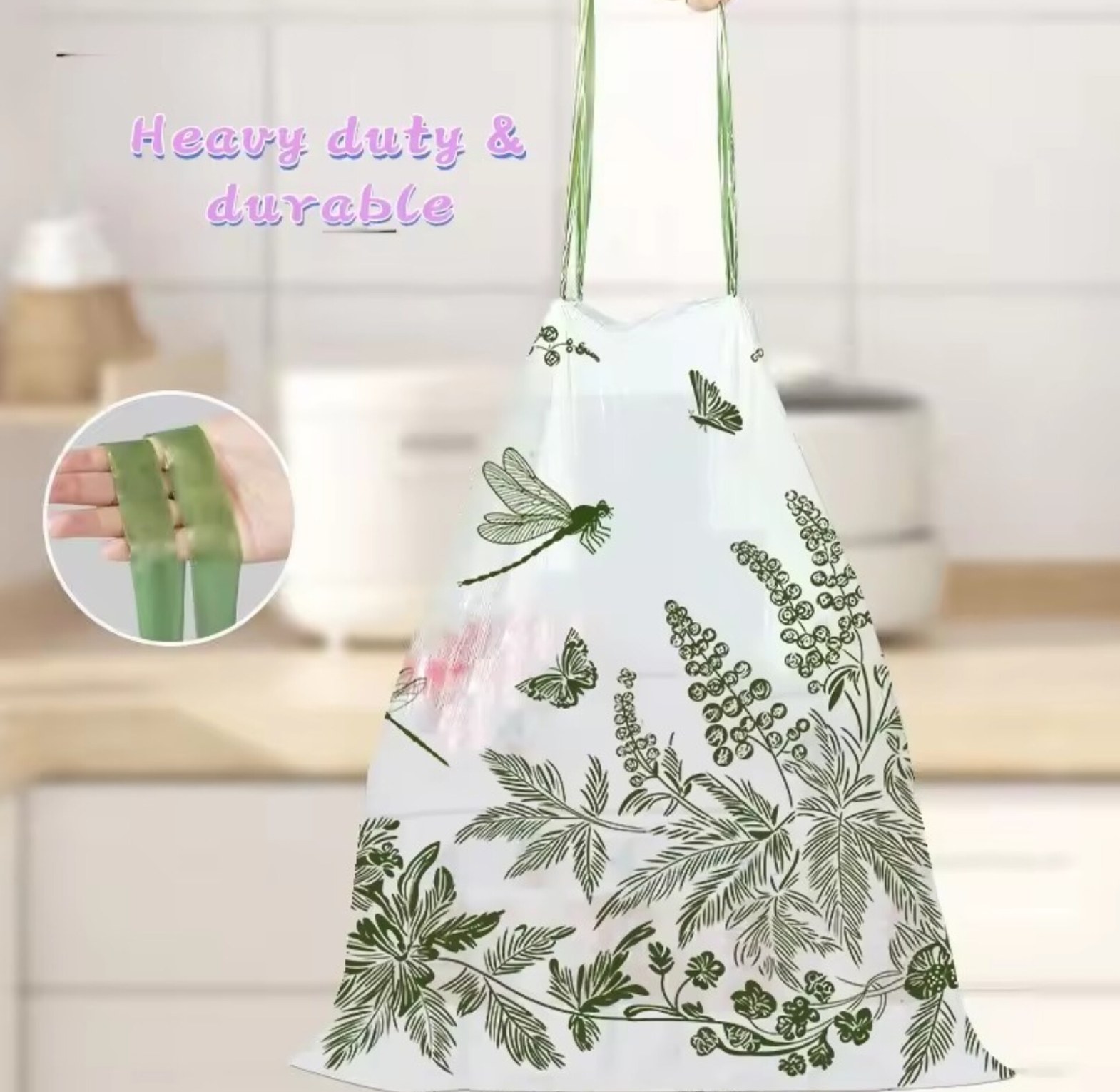 Heavy Duty 45*50cm Dustbin Liners (50 Pcs Value Pack) Leak-Proof Garbage Bags for Kitchen & Office image