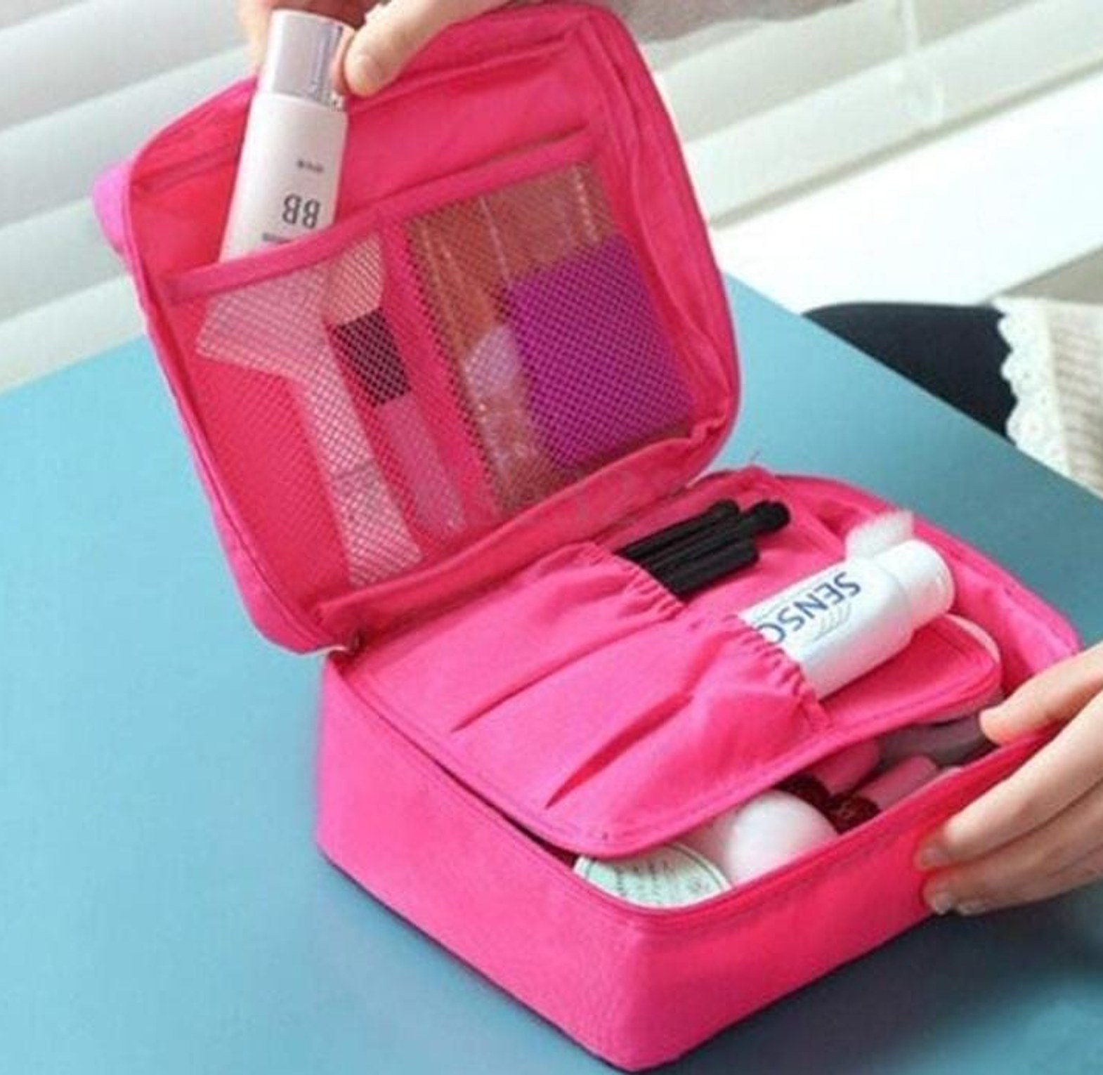 Portable Travel Toiletry Bag | Cosmetic Makeup Organizer image