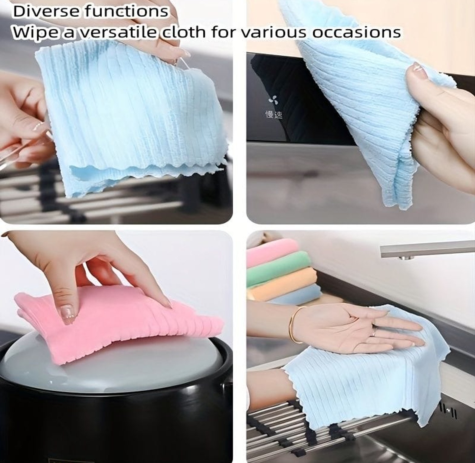 5pcs Microfiber Cleaning Cloths 30x30cm Multicolor Kenya image