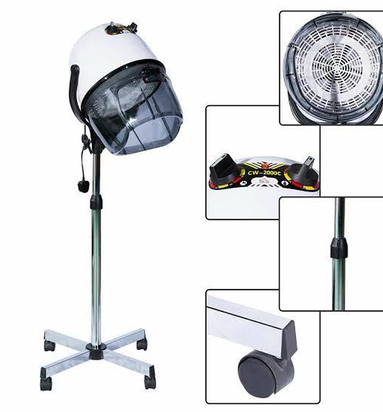 Standing Hair Dryer Holder with Adjustable Alloy Clamp Stand for Home and Salon Use image
