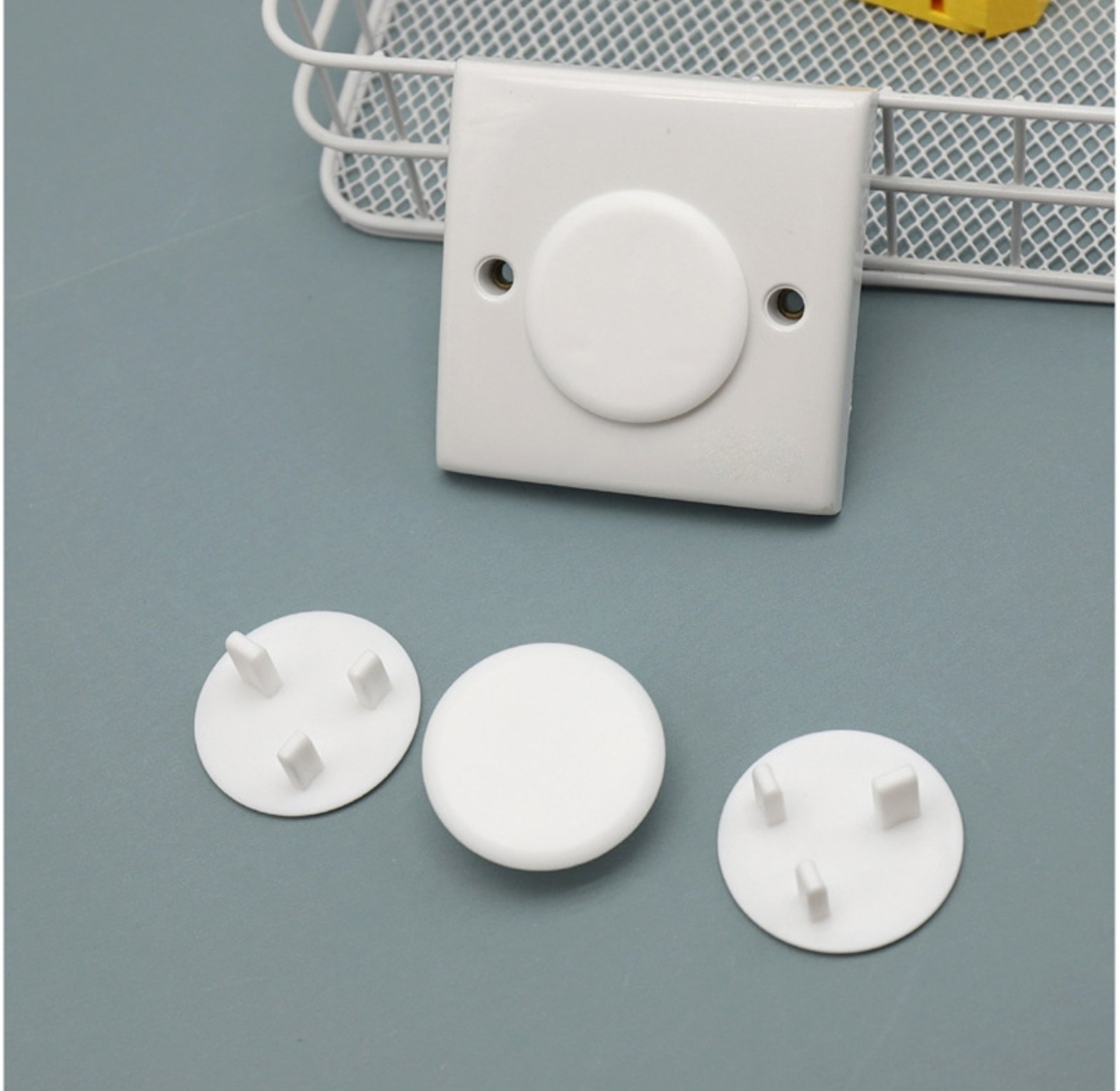 Baby Safety Electric Socket Covers 5Pcs Set – Childproof 3-Pin Wall Plug Protector Guards for Home and Daycare image