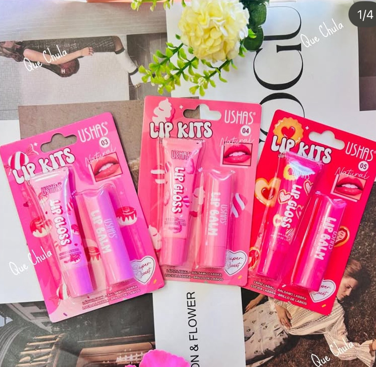 Moisturizing lip gloss and lip balm set image