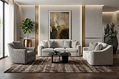 HAMPTON 7 Seater Fabric Sofa (3+2+1+1) thumbnail 1