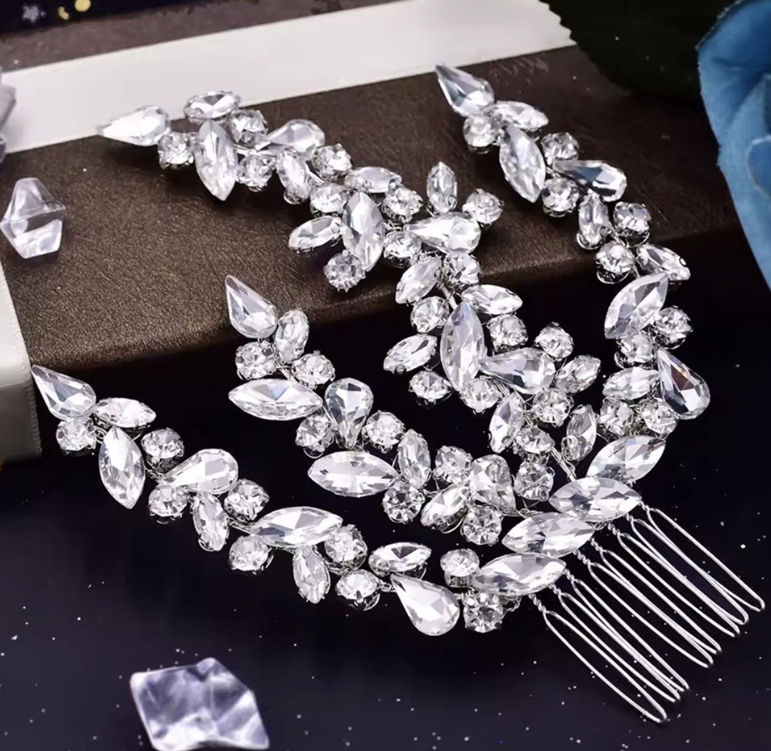 Sylvana Crystal Vine Bridal Headpiece image
