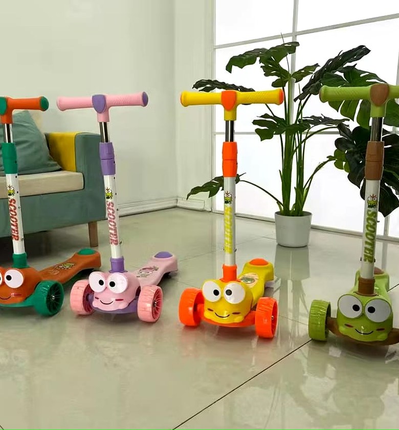  Kids Scooter. Baby dreams 2 in 1 cute little animals kick scooter pedal kids scooter with music and light" or similar generic adjustable kids' scooters.  image