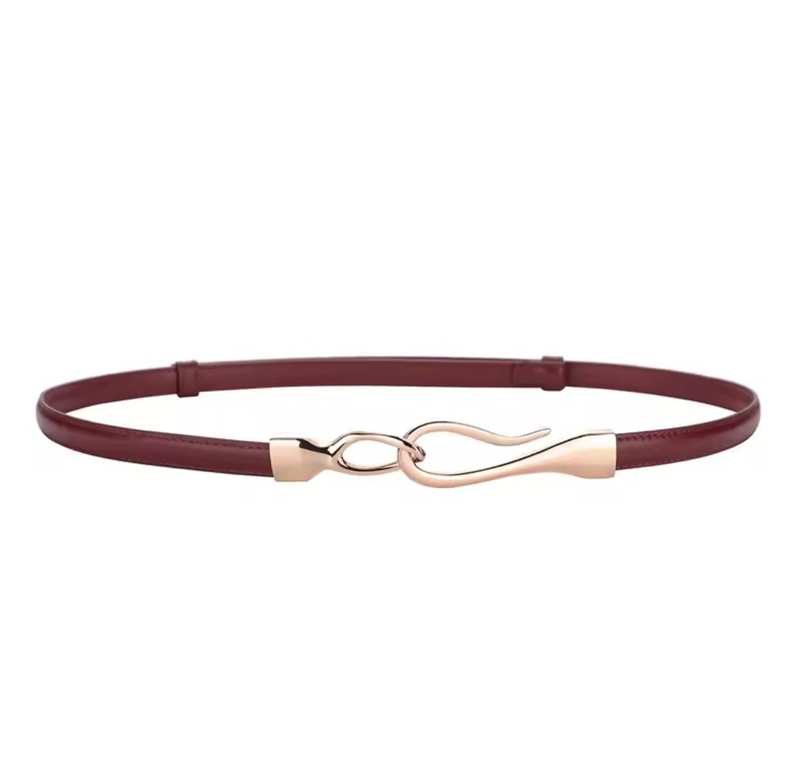 Adjustable Buckle Leather Belt image