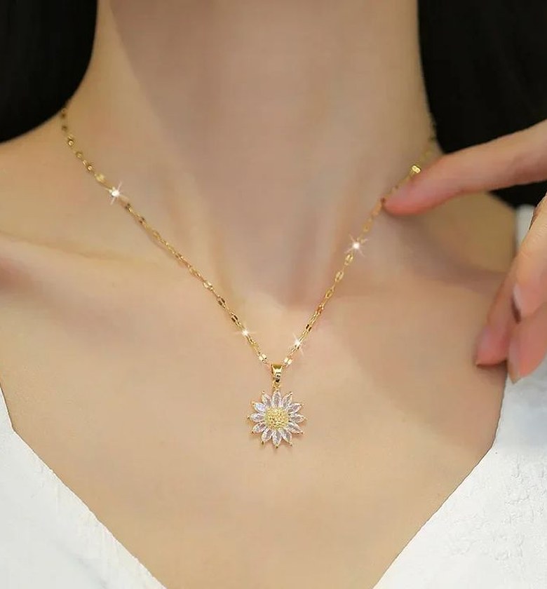Sunflower necklace image