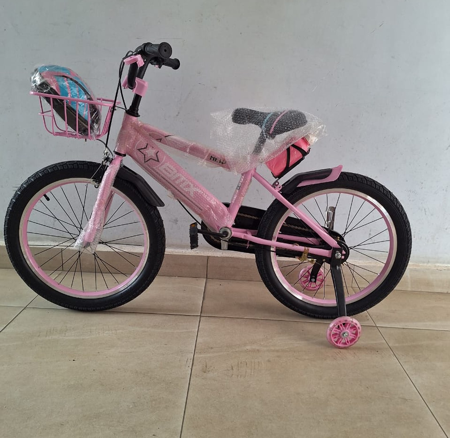 Girls Bicycle.  Pink Size 20 children's BMX bicycle with free helmet For Age Between 7yrs to 12 yrs image