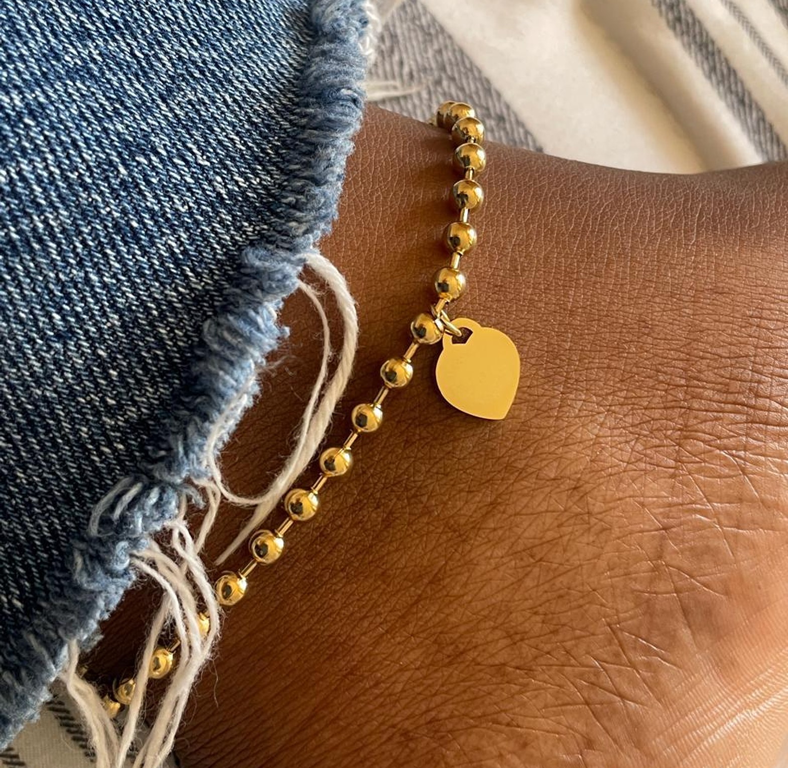Heartfelt Ball Chain Anklet image