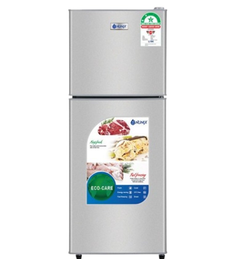 Nunix BCD-138 138L Double Door Refrigerator.  image