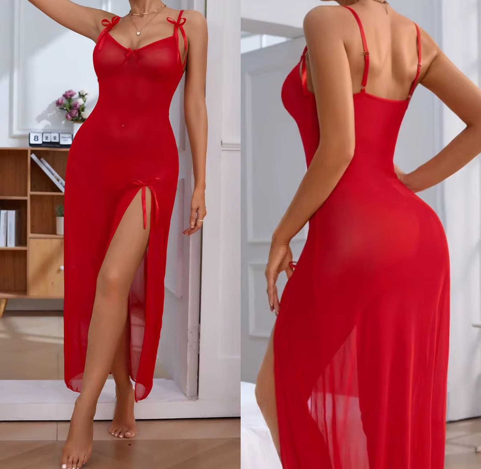 3961 Loungewear Dress with Side Front Slit image